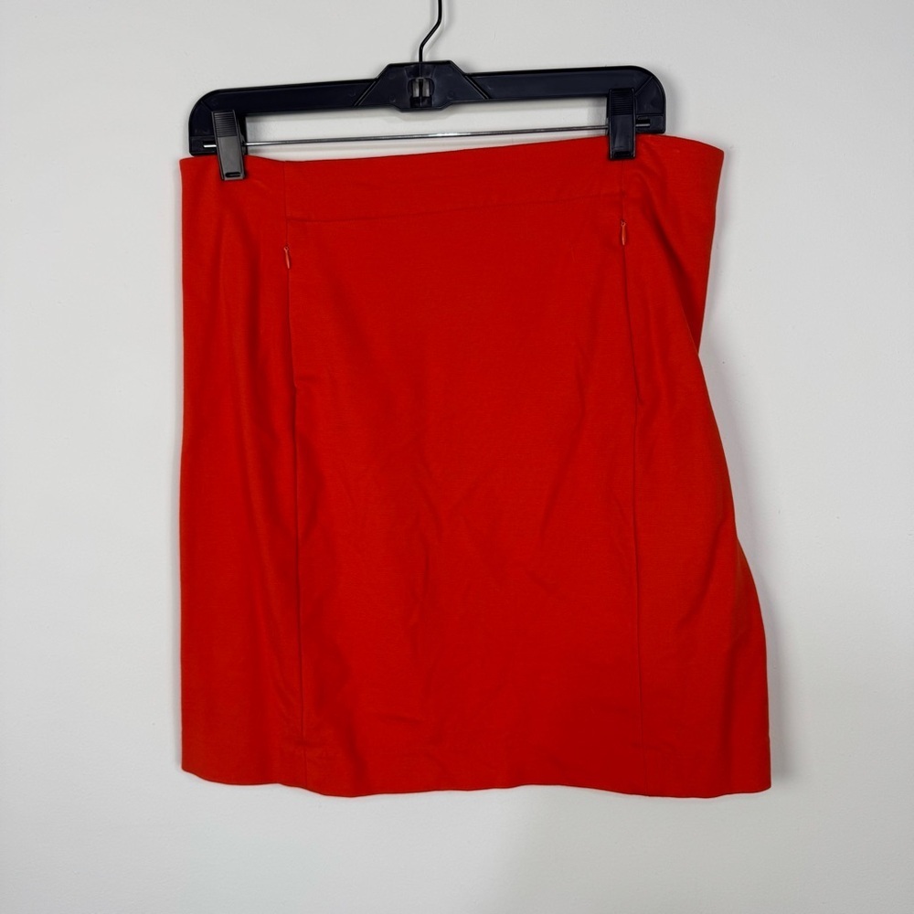 Katherine Barclay Red Orange Mini Skirt Professional Office Dressy